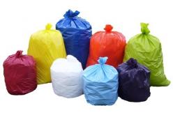 Colored trash bags